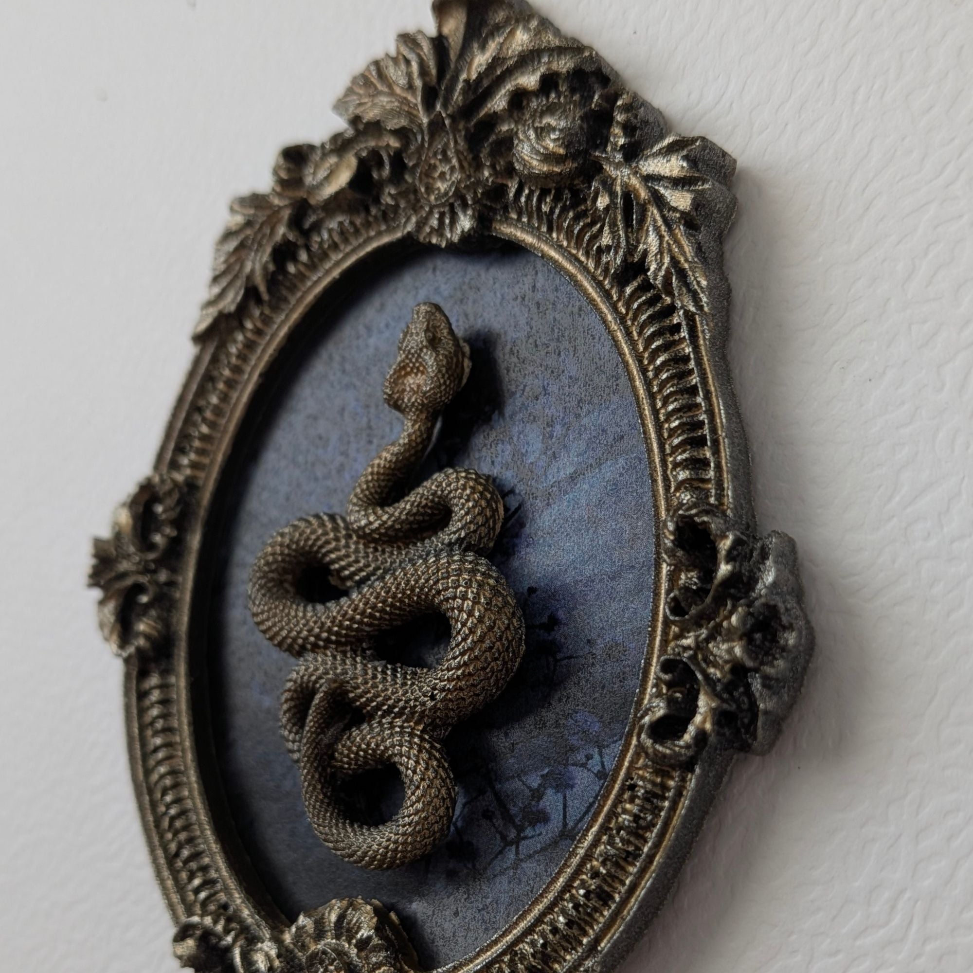 Décoration Serpent Murale | Cadre Doré Baroque Gothique POUR Cabinet de Curiosités  Style Antique Vintage Dark Academia Sorcière Magic