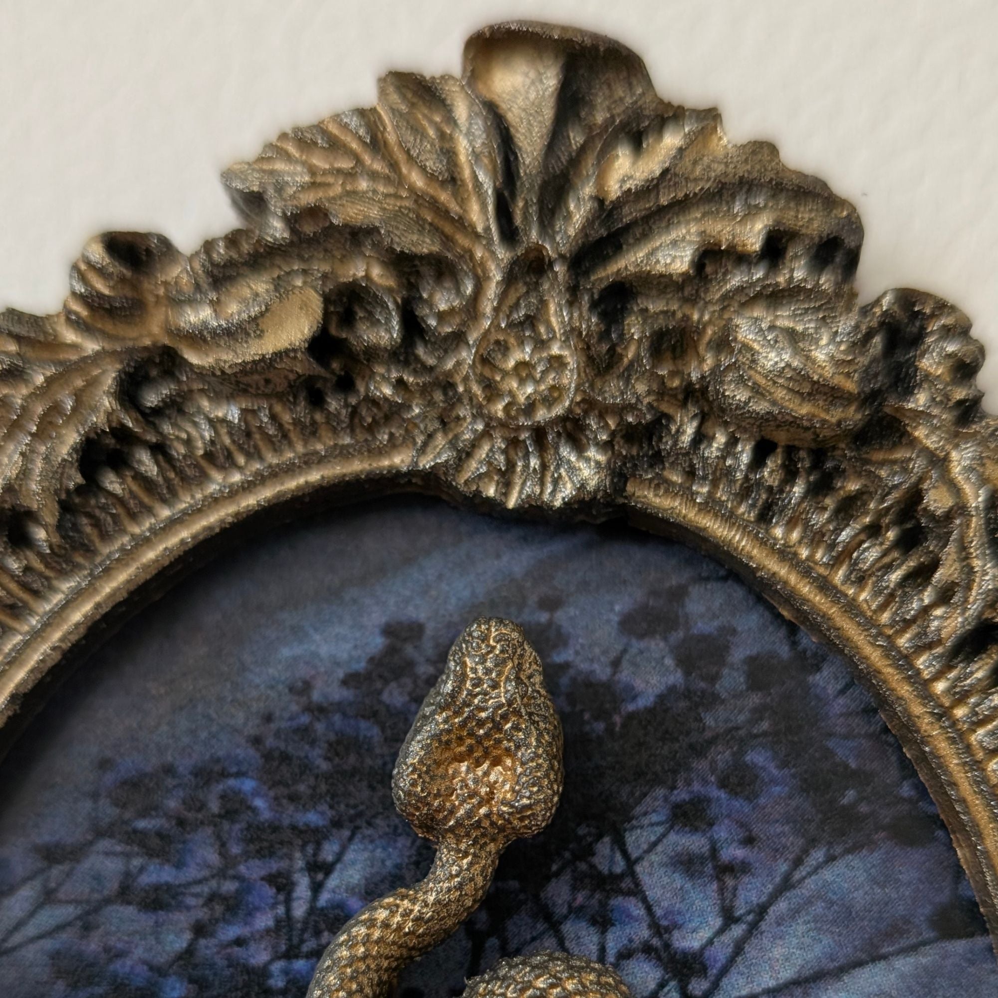 Décoration Serpent Murale | Cadre Doré Baroque Gothique POUR Cabinet de Curiosités  Style Antique Vintage Dark Academia Sorcière Magic